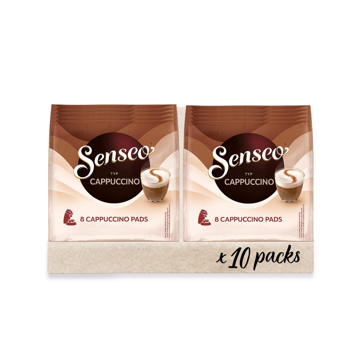 Senseo Pads Cappuccino, 10 x 8 Getränke, 80 Kaffeepads