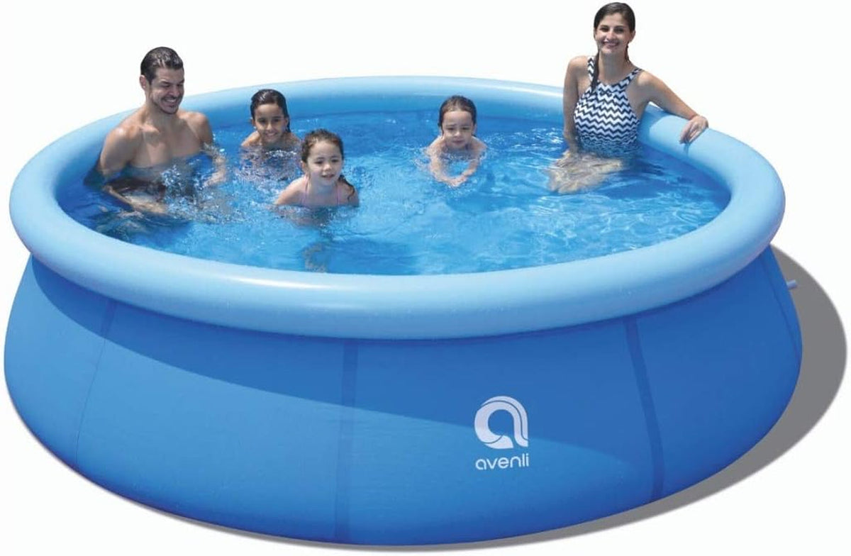 Set piscină Avenli, rotund, albastru