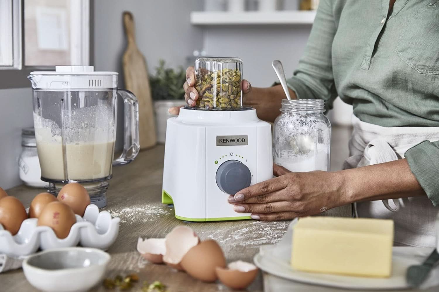 Kenwood BLP41.C0WH Mixer, Kunststoff, Grau, Weiß Kitchen Naty Shop