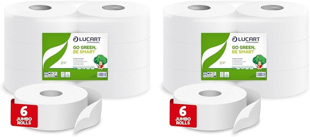 Role de hârtie igienică Jumbo Eco, 2 straturi, cremă de spălare a mâinilor cu formulă de curățare, hidratare și netezire - aromă florală - 5L, 6 bucăți (1-pachet)