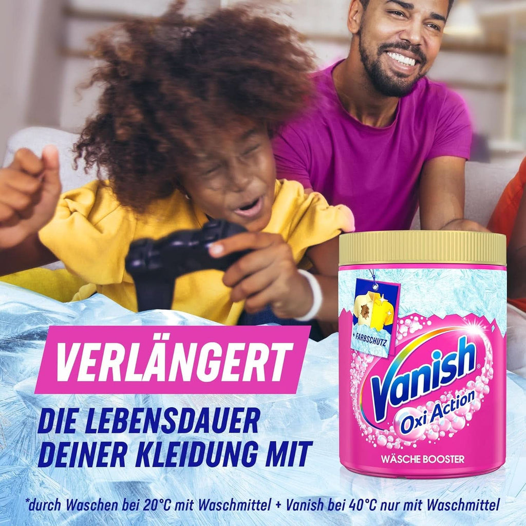 Vanish Oxi Action Powder Pink - 1 X 1.65 Kg - pudră de îndepărtare a petelor și de îmbunătățire a rufelor fără clor - pentru rufe colorate Detergenti Rufe Naty Shop