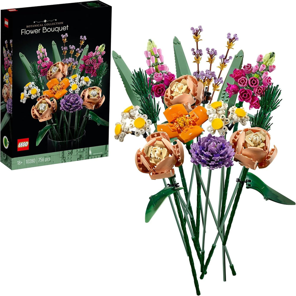LEGO Botanicals Tulpenstrauß - Set mit Kunstblumen für Erwachsene - mit 14 künstlichen Tulpen in 5 Farben als DIY Deko - Geschenkidee zum Muttertag - 11501