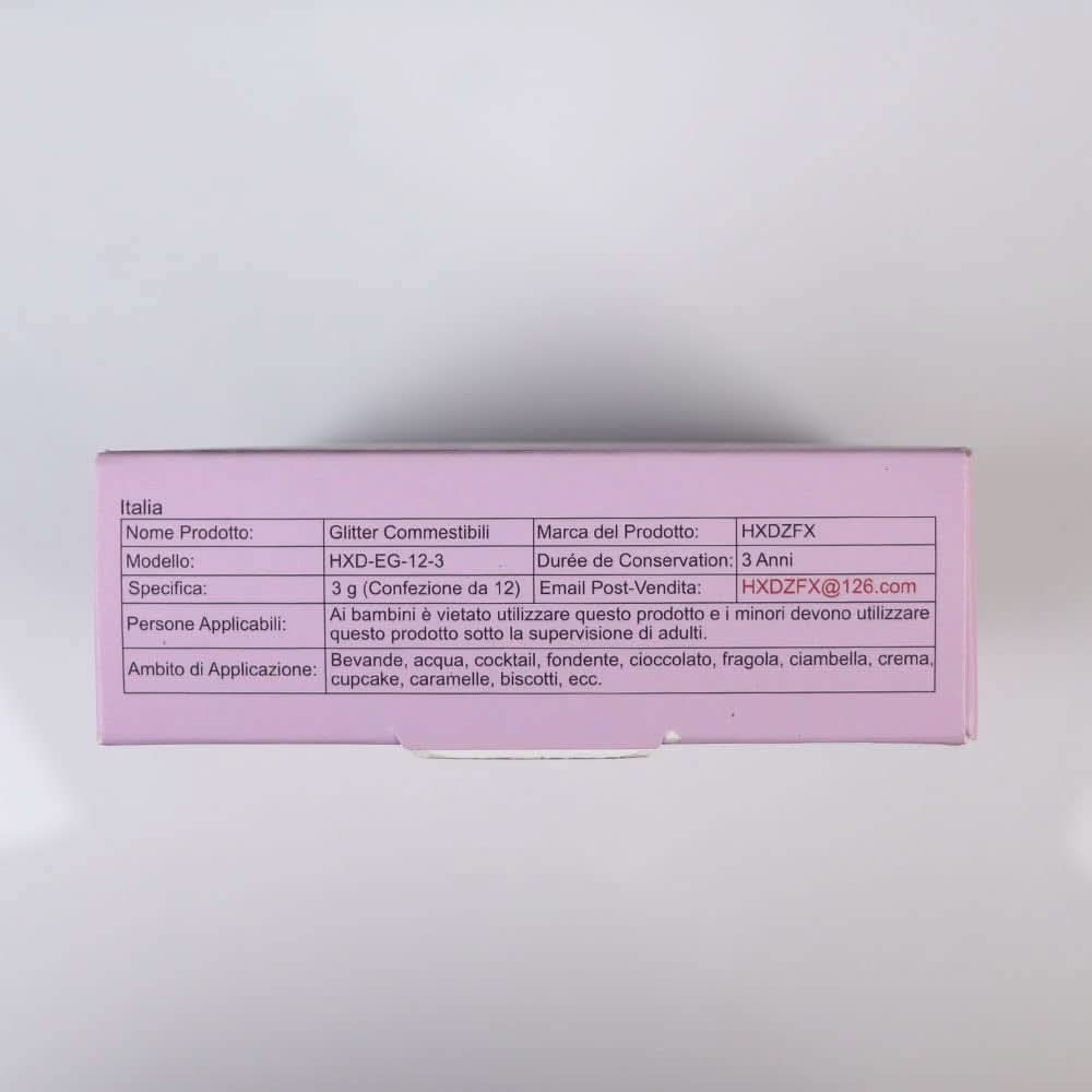 Essbares Glitzerset, Pulver, 3 Gramm pro Farbe Naty Shop