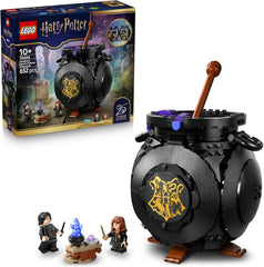 LEGO Harry Potter Kessel: Geheimes Klassenzimmer für Zaubertränke - DIY Set für Schreibtisch oder Schlafzimmer mit Patronus und Hermine und Snape Minifiguren - Geschenk für Kinder ab 10 Jahren - 76464