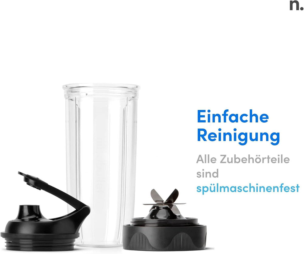 Nutribullet Personal Blender, Der leistungsstärkste Mixer Für Eine Portion, 1000 Watt Und Leiser Motor, 900 Ml Becher Aus Tritan Renew, Leuchtende Touch-Bedienknöpfe, Dunkel Grau Bucatarie Naty Shop