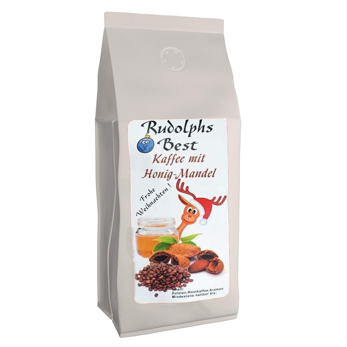 Cafea Rudolph's Best cu aromă de miere și migdale, 500 boabe întregi