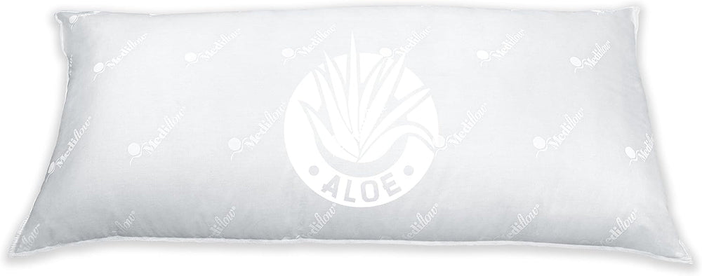 Mediflow 5223 Pernă de apă cu acțiune Aloe Vera, pernă ortopedică pentru susținerea coloanei vertebrale cervicale, 40X80 cm, alb, 1 bucată (1 pachet) Perne standard Naty Shop