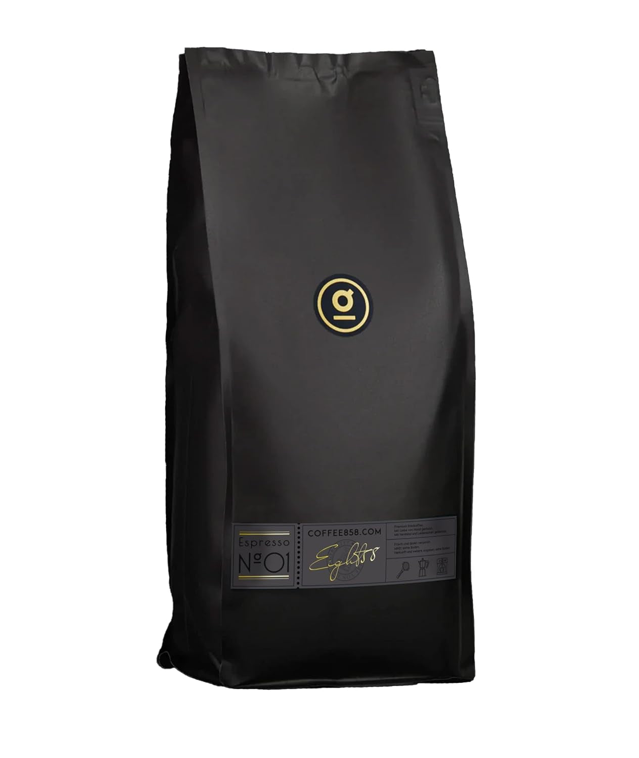 Espresso nr. 1 de la coffee858 - 1 boabă întreagă de cafea - amestec premium de 70% Arabica și 30% Robusta - (1000g)