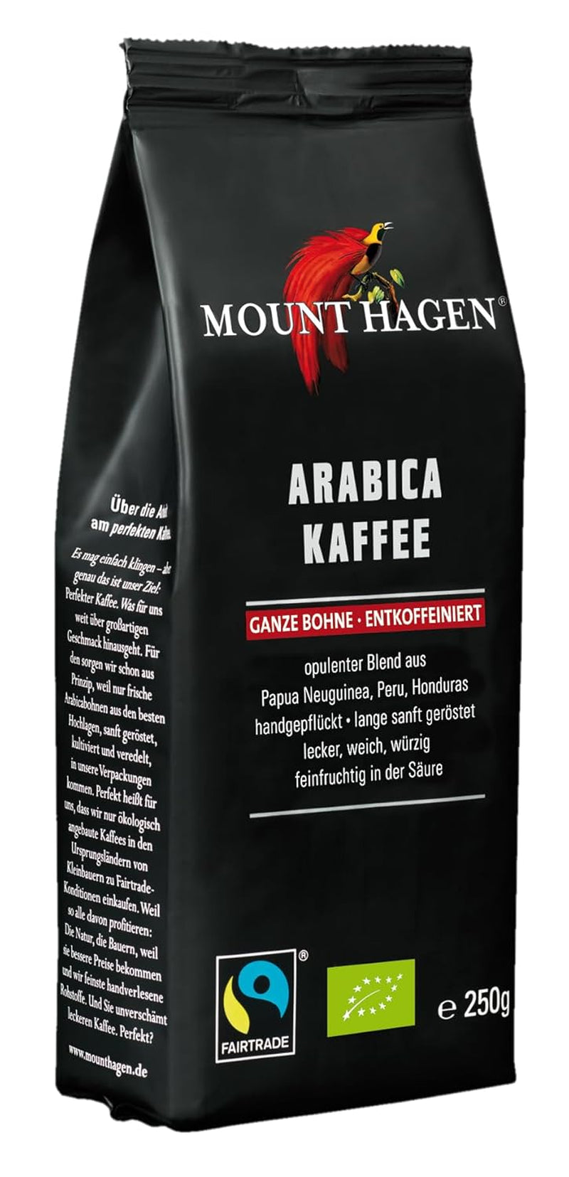 Bio FT Naturland gerösteter Arabica-Kaffee, ganze Bohnen, entkoffeiniert, 250 g Kaffee Naty Shop 250 Gramm Kaffee