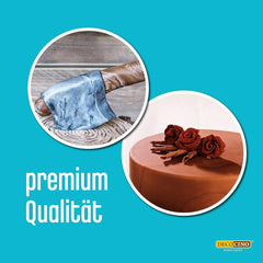 DECOCINO Fondant Schoko – 250 g – ideal zum Verzieren von Kuchen, Torten, Cupcakes – palmölfreie & vegane Glasuren und Dekor Naty Shop