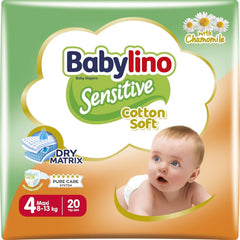 Scutece pentru bebeluși Sensitive mărimea 4, Maxi (8-13 kg), 20 bucăți