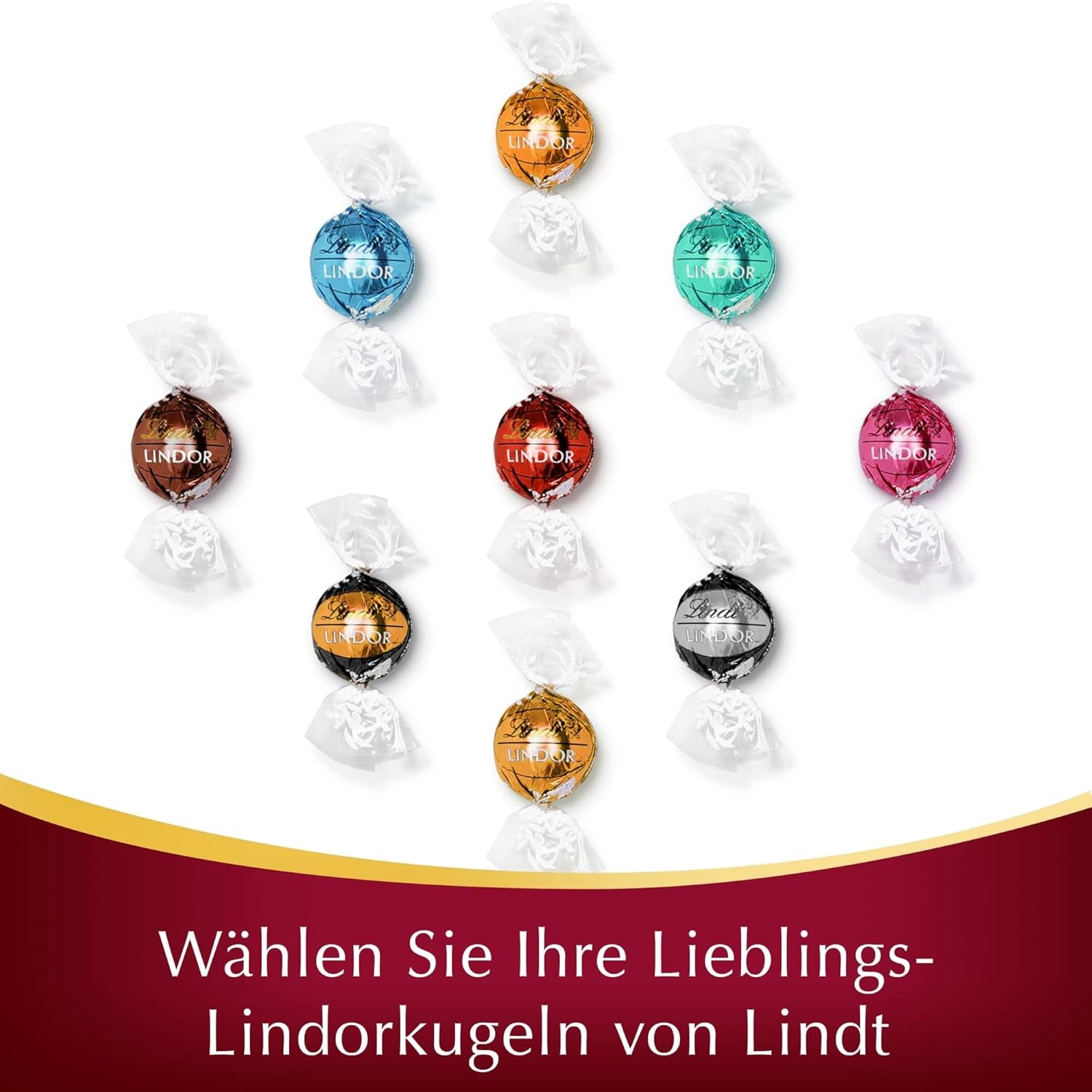 Lindt Chocolate LINDOR Doppelte Schokoladenkugeln, Aktion | Beutel mit 137 g Naty Shop Schokoladenbonbons