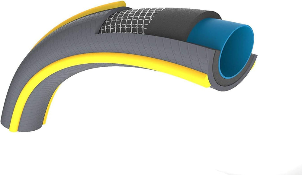 HOZELOCK - Furtun de grădină Ultramax Ø 12,5 mm (1/2") 15 m: Furtun de grădină robust, rezistent la intemperii, previne răsucirea, îndoirea și strivirea, fabricat din 40% PVC reciclat [116240], Gri