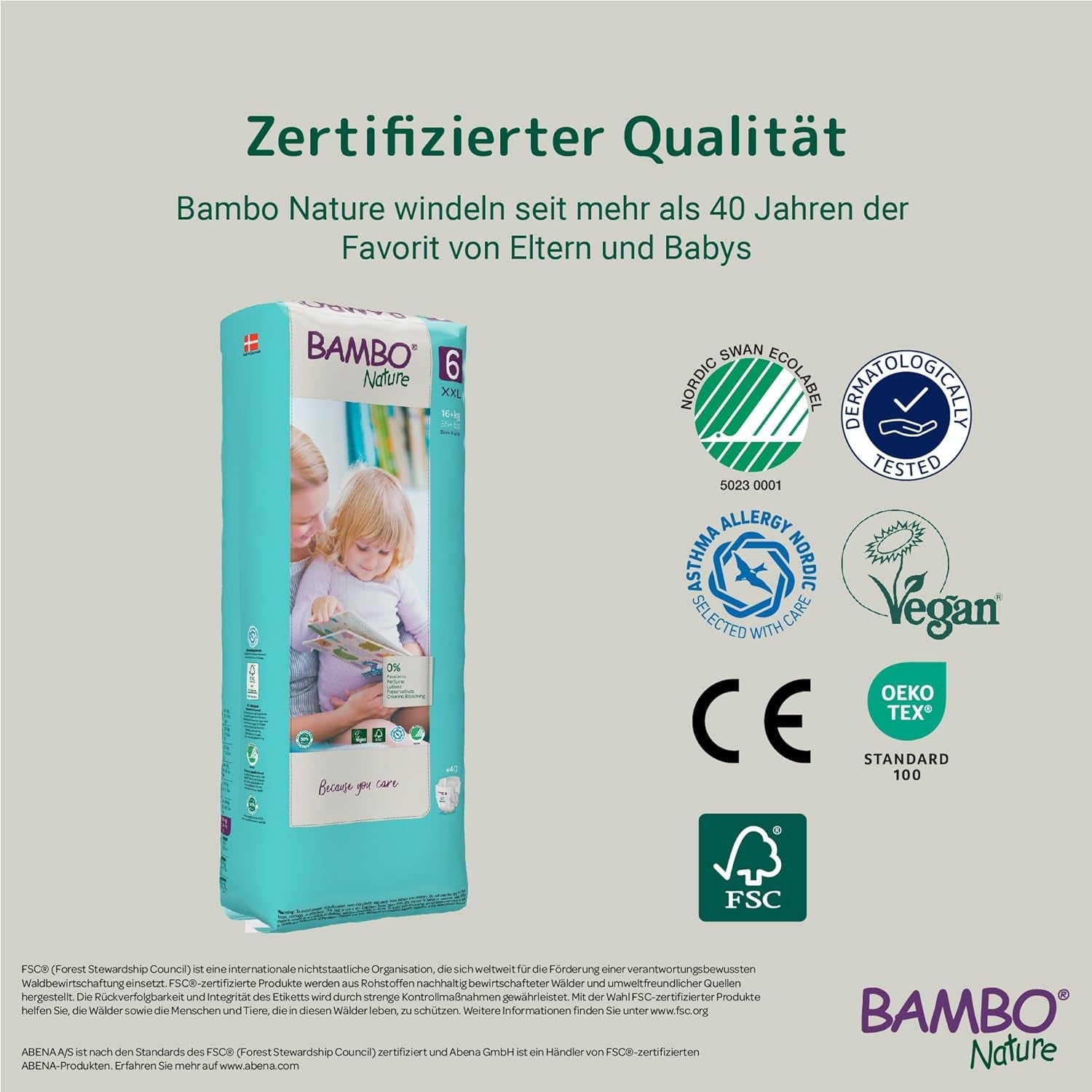 Scutece ecologice Bambo Nature Premium, mărimea 6, 1,63 kg