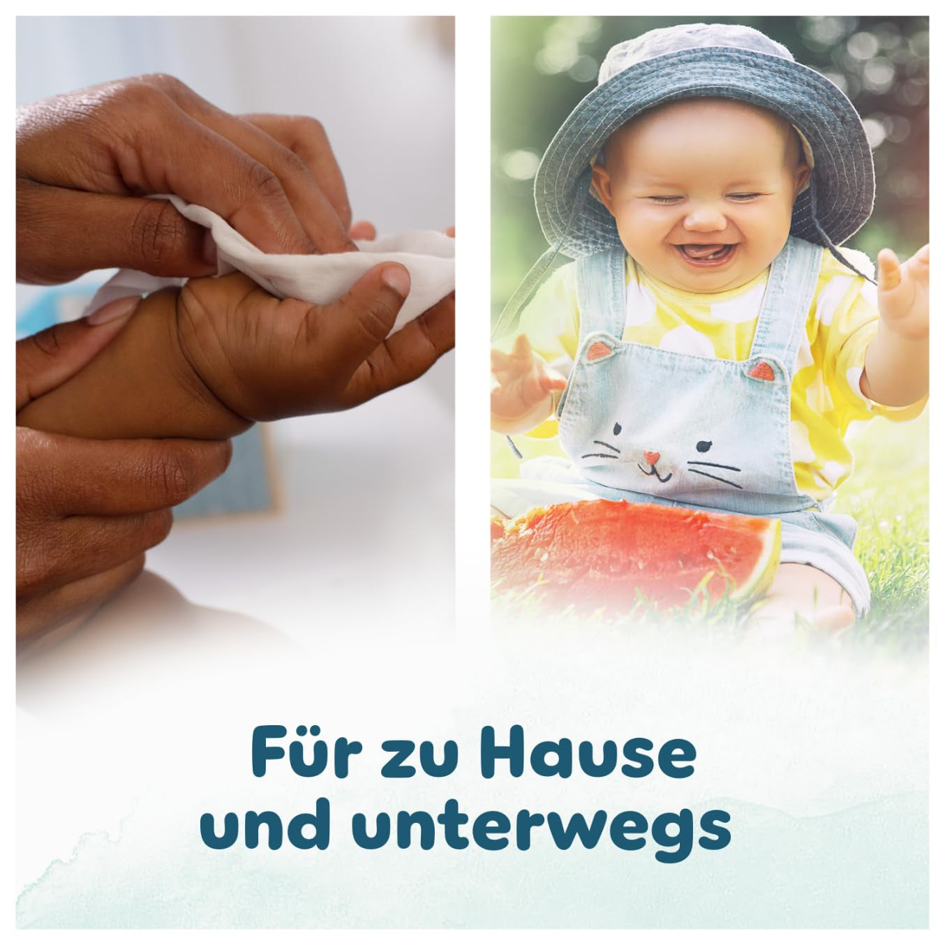 Șervețele umede Pampers Harmony Aqua, 6 pachete a câte 48 de șervețele fiecare, 288 de șervețele în total, ajutând la restabilirea echilibrului natural al pH-ului pielii, loțiune ușoară cu 99% apă