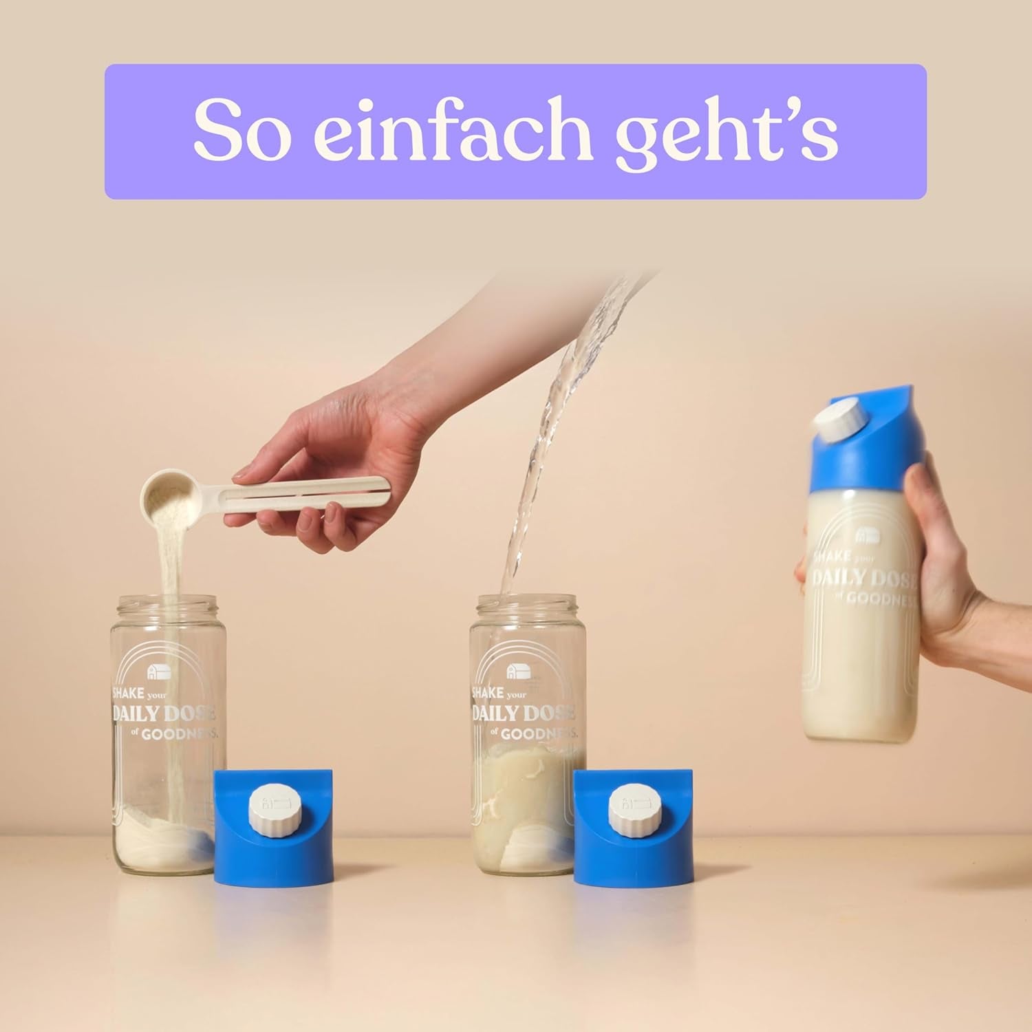 Blue Farm Pure Oat Base für bis zu 8 Liter Haferdrink zum Selbermischen – 100 % beste Bio-Qualität – 100 % vegan, laktosefrei & glutenfrei – 90 % weniger Verpackungsmüll