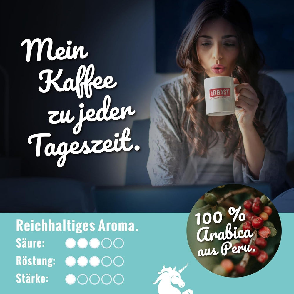 Blank Roast - EINZIG - 1kg - Kaffeebohnen koffeinfrei - 100% Arabica aus Peru - schonend & umweltfreundlich entkoffeiniert - säurearm mit voller Crema - ideal für jede Zubereitungsart