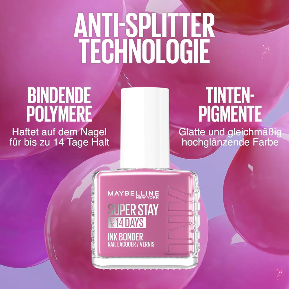 Oja Maybelline New York Super Stay Ink Bonder 943 Outer Heaven – ojă de lungă durată pentru unghii puternice și culoare intensă, 12,3 ml
