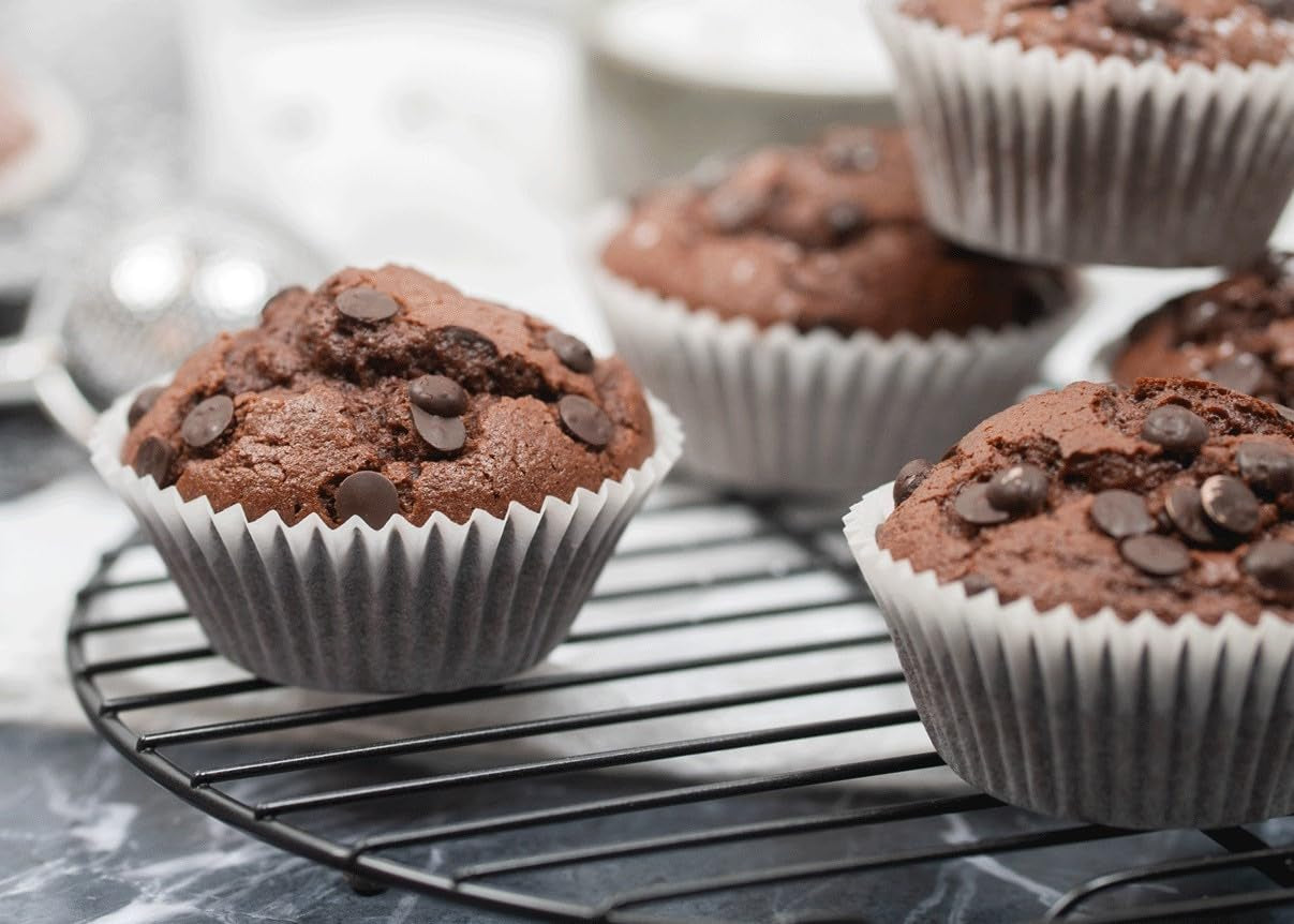 RUF Glutenfreie Muffins Schoko Mit Kakaoglasur, Backmischung Für Schokoladige American Style Muffins, Zöliakie Geeignet, Inkl. 12 Muffinförmchen Naty Shop