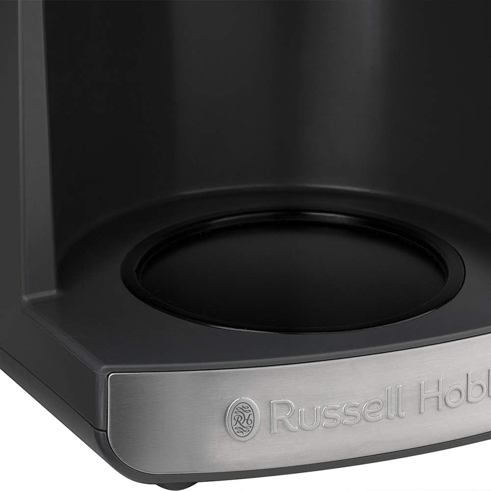 Cafetieră Russell Hobbs cu râșniță și carafă termică [temporizator digital, cap de duș pentru extracție și aromă optime] Grind&Brew (1-10 cești, 3 setări de măcinare) Cafetieră cu filtru 25620-56