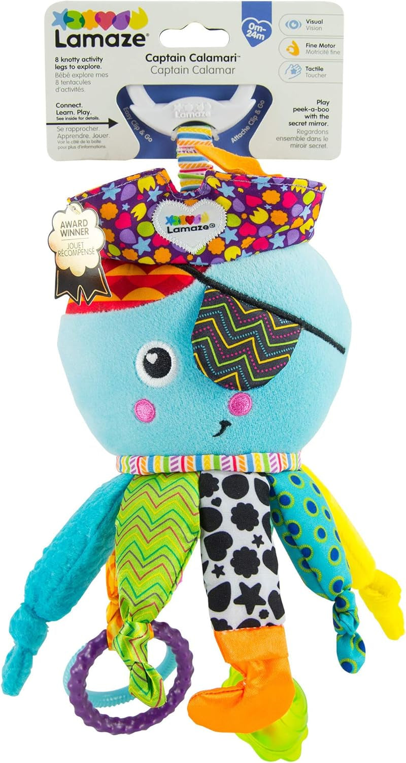Jucărie Lamaze pentru copii Căpitanul Calamari, caracatița pirat Clip & Go, jucărie de înaltă calitate pentru copii mici & jucărie pentru copii Diego, dragonul zburător Clip & Go, jucărie de înaltă calitate pentru copii mici Jucarii Bebe Naty Shop