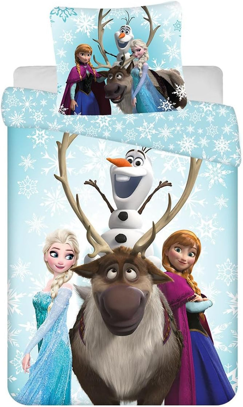 Disney Frozen Snowflakes, lenjerie de pat pentru copii, 100% bumbac Lenjerie de pat - copii Naty Shop Default Title