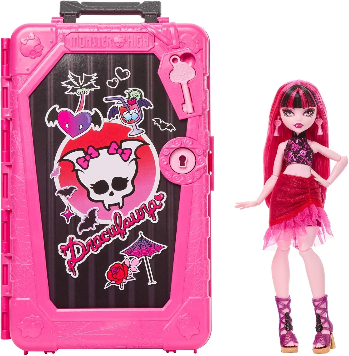Monster High Skulltimate Secrets Lagoona Blue Puppe und Zubehörset, Destination: Gore-geous Oasis mit Koffer und über 19 Zubehörteilen wie Kleidung, JDR51