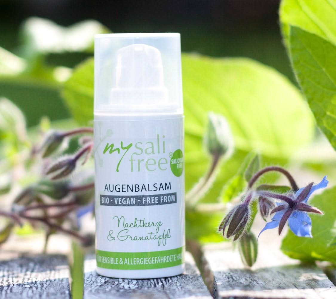 Mysalifree BIO EYE BALM, intensive Anti-Falten-Augencreme für empfindliche Haut, mit Granatapfel und Ocker, 15 ml Kosmetik und Schönheit Naty Shop