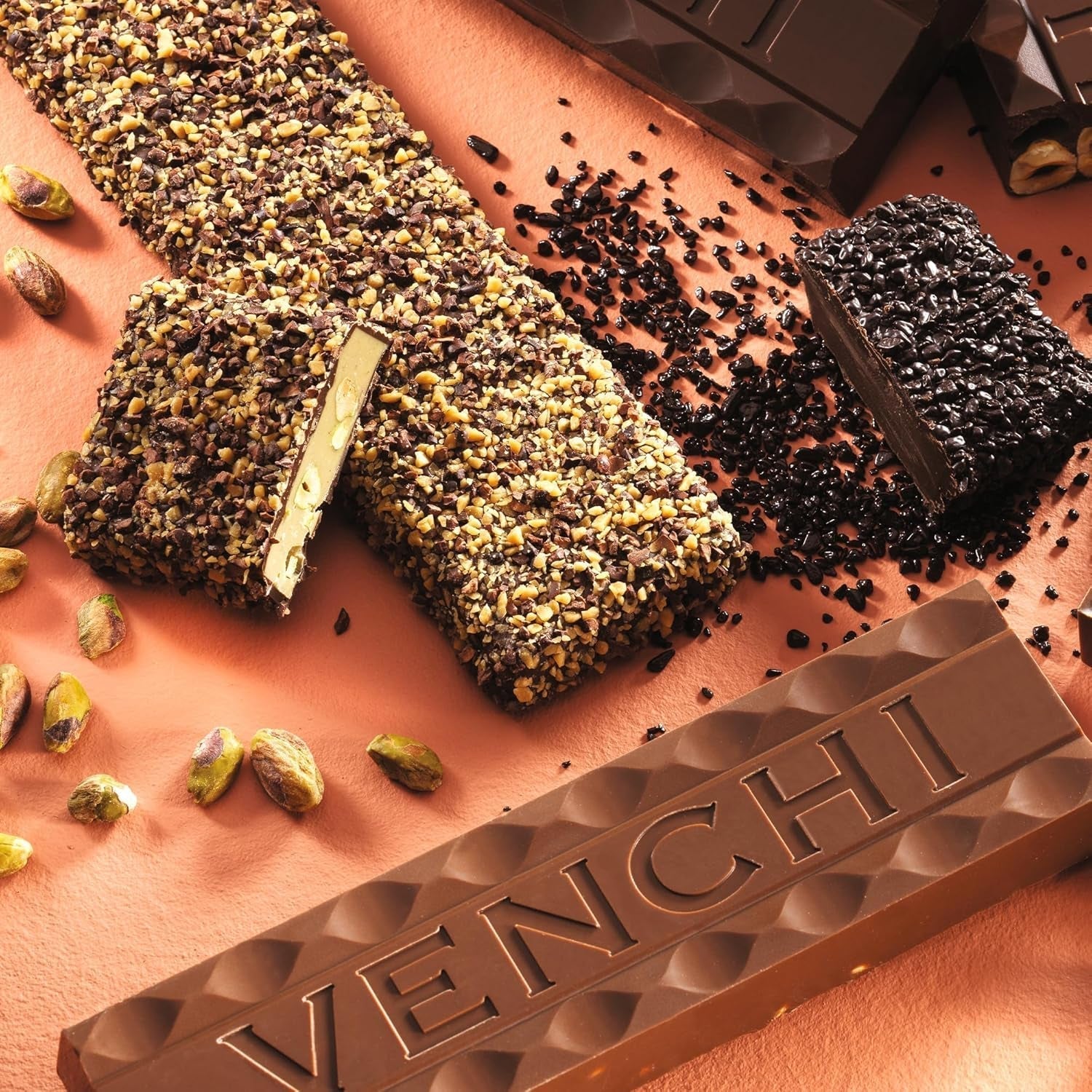 Venchi, Baton de ciocolată Chocoviar Pistachio, 200 grame Naty Shop