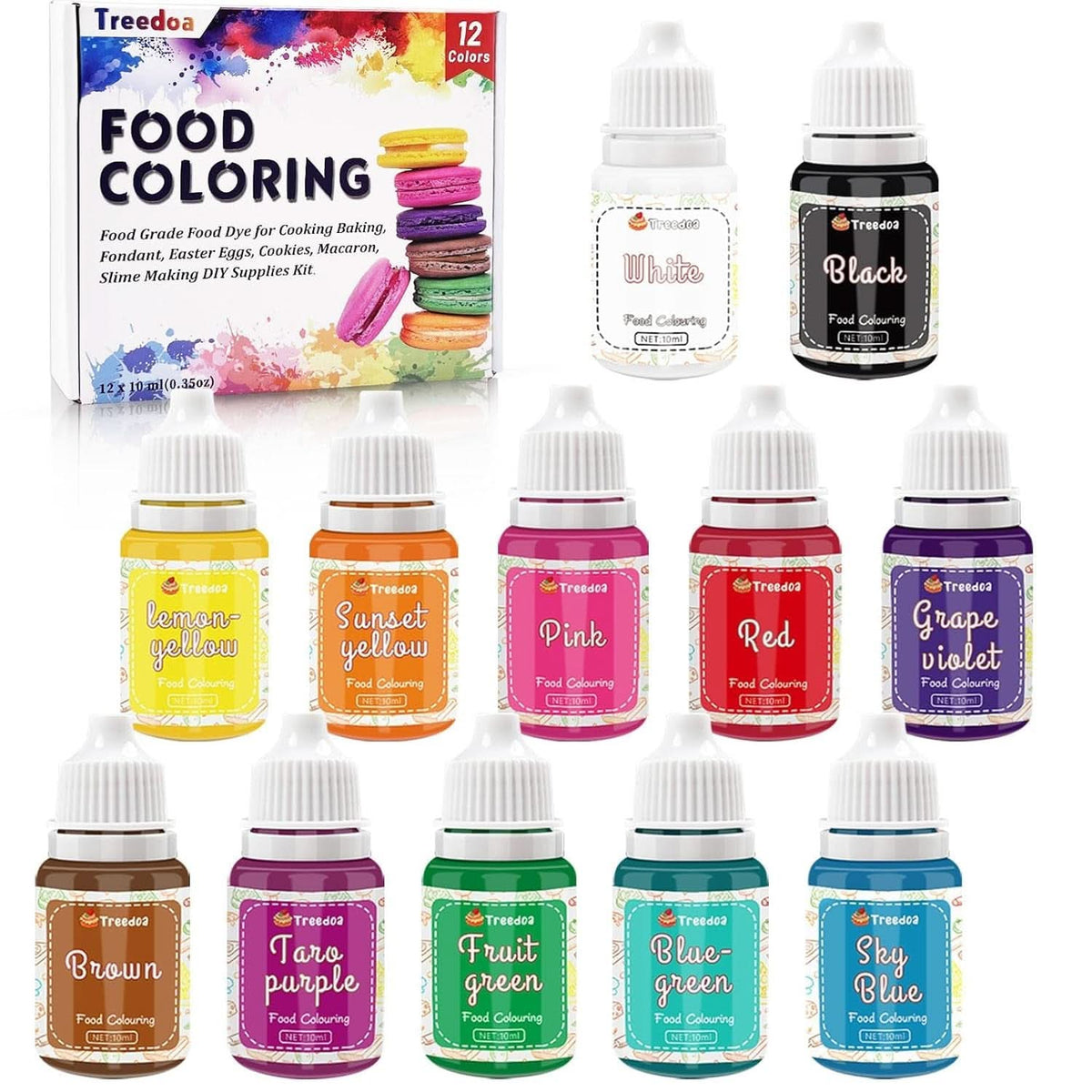 Set 12 coloranti alimentari lichizi, 10 ml Naty Shop Default Title