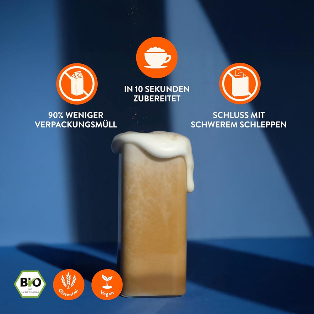 Blue Farm Barista Oat Base für bis zu zu 8L zum selbermischen – Bio Haferdrink Barista Edition – Milchalternative ohne Zusatzstoffe und Zuckerzusatz – Vegan und Glutenfrei – 90% weniger Verpackungsmüll