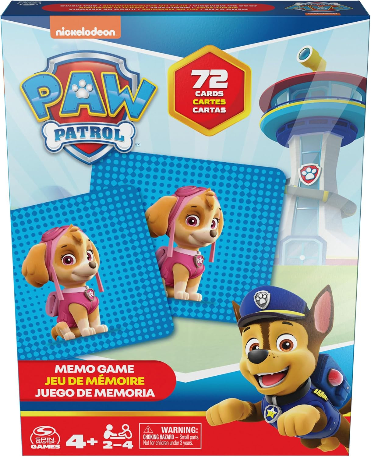 Spin Master Paw Patrol-Spiele, Memory-Spiel, Paw Patrol-Spielzeug, Chase, Stella, Marcus, Ruben, Memory-Spiele mit Büchern, für Kinder ab 4 Jahren, Actionfiguren, Naty Shop