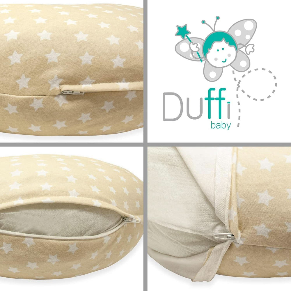 Stillkissen für Neugeborene, XL, Bezug aus 100 % Baumwolle, abnehmbar und waschbar, Füllung aus Polyester, Sternmotiv. Zubehör Essen und Stillen Bebe Naty Shop
