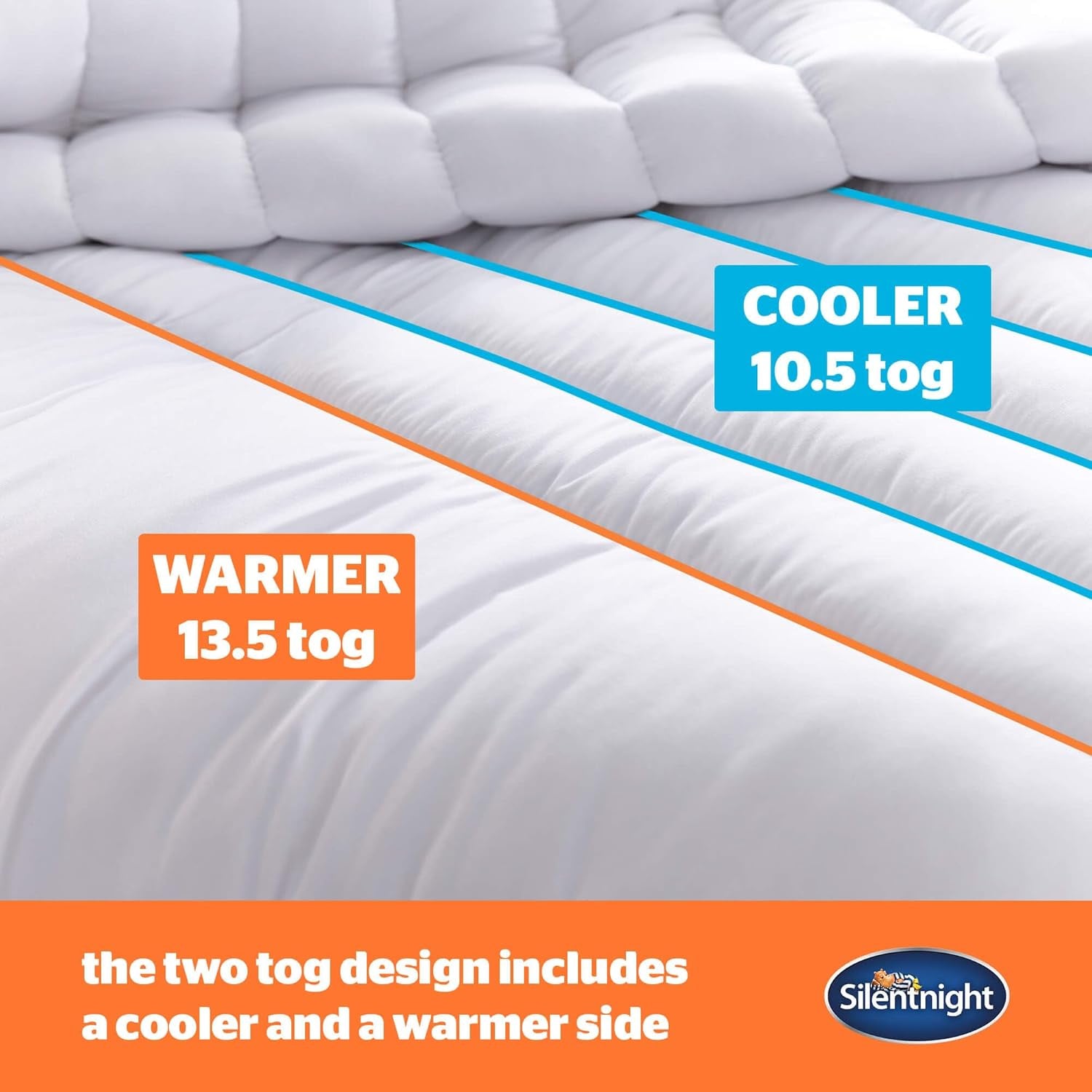 Silentnight Mine – Steppdecke 13,5 Tog, für Kingsize-Bett, 200 x 200 cm, weiße Farbe. Steppdecken und Steppdecken Naty Shop