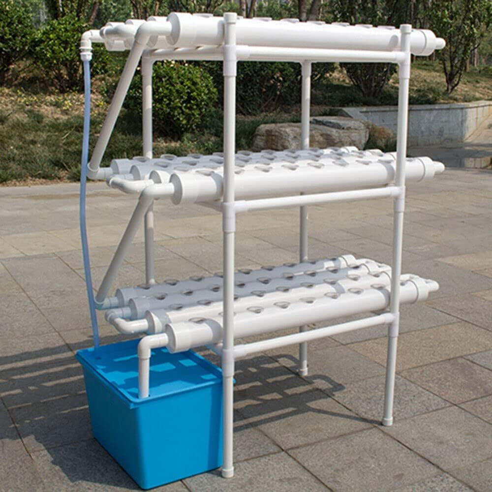 Kit sistem de creștere hidroponică cu 3 niveluri, 108 de locuri de creștere, sistem hidroponic pentru legume, kit de creștere, sistem de creștere fără sol, kituri hidroponice pentru legume cu frunze.