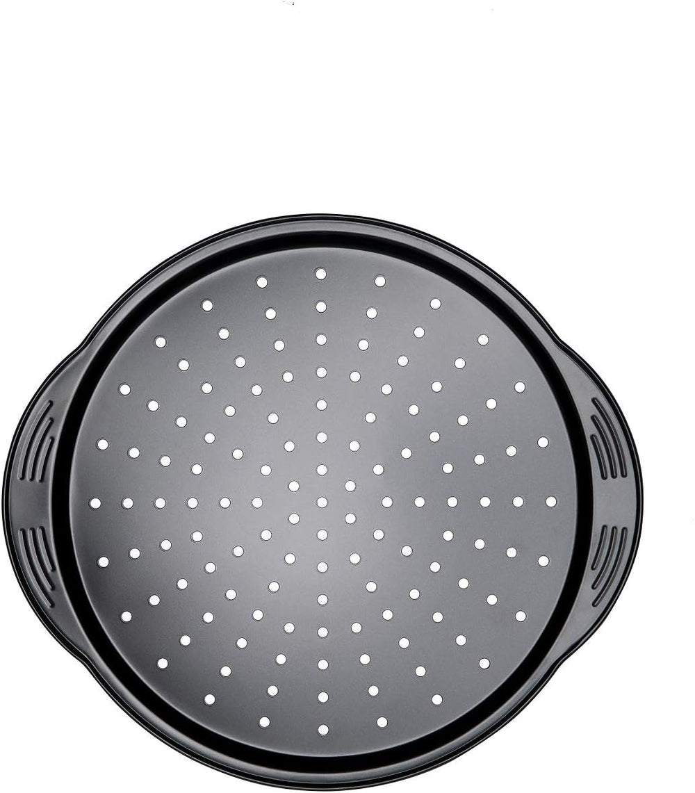 Prestige 48227 Aerolift Muffinblech, Kohlenstoffstahl, Schwarz Formen und Backbleche Naty Shop 30 cm Pizzablech