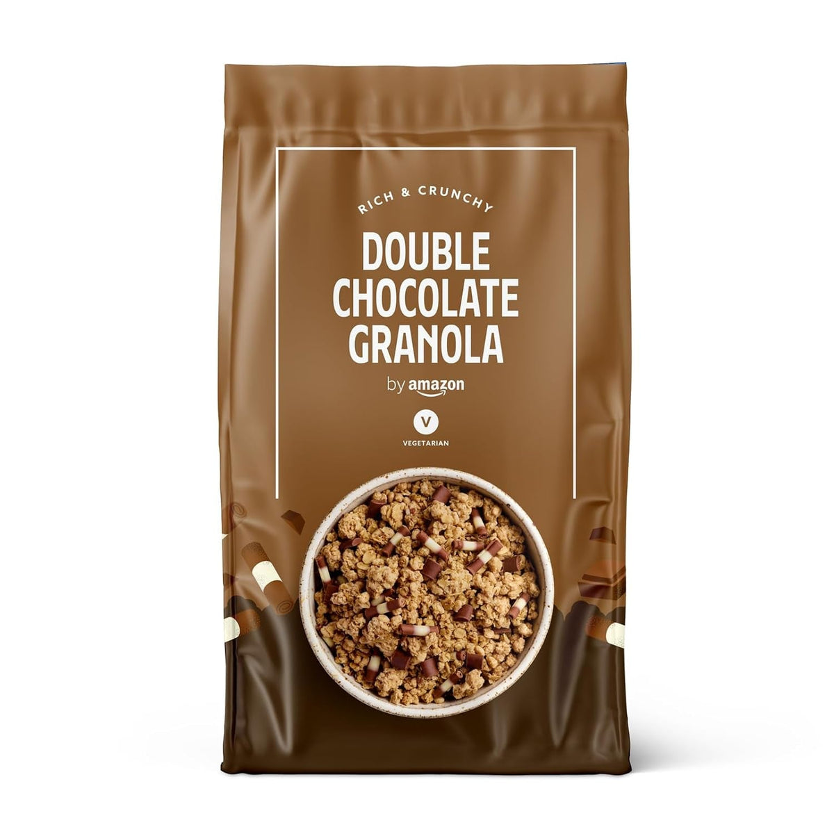 Muesli crocant cu ciocolată de la Amazon, 500g