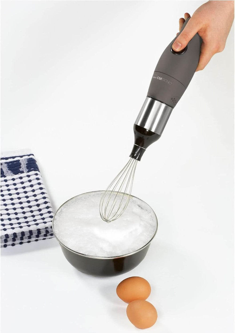 Clatronic® Standmixer-Set | Mixer, Pürierstab, Zerkleinerer Aus Edelstahl | 400 Watt | 2 Geschwindigkeitsstufen | Allesschneider | Mixbehälter | Schneebesen | Multizerkleiner | SMS 3777 Küche Naty Shop