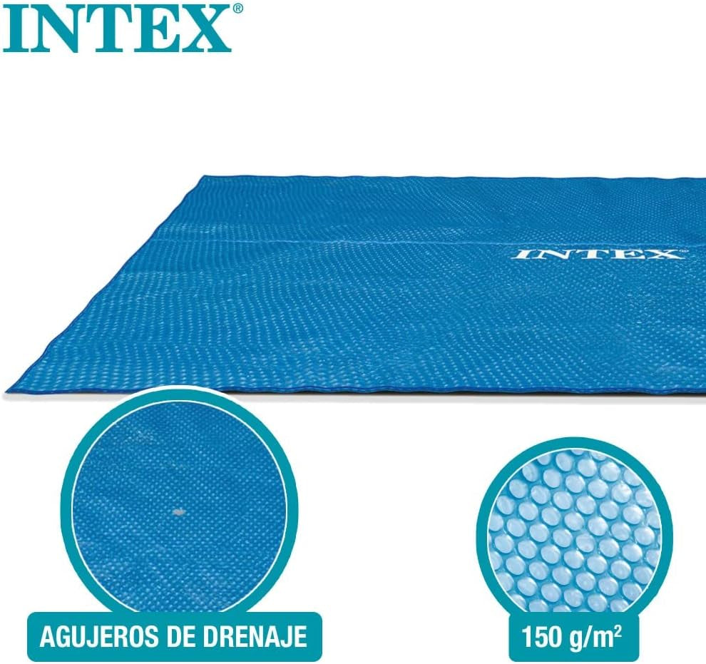 Husă solară Intex pentru saltea dreptunghiulară Ultra Frame 549 x 274 cm, grosime 160 microni, dimensiuni fabricate: 538 x 253 cm, 28016, albastră