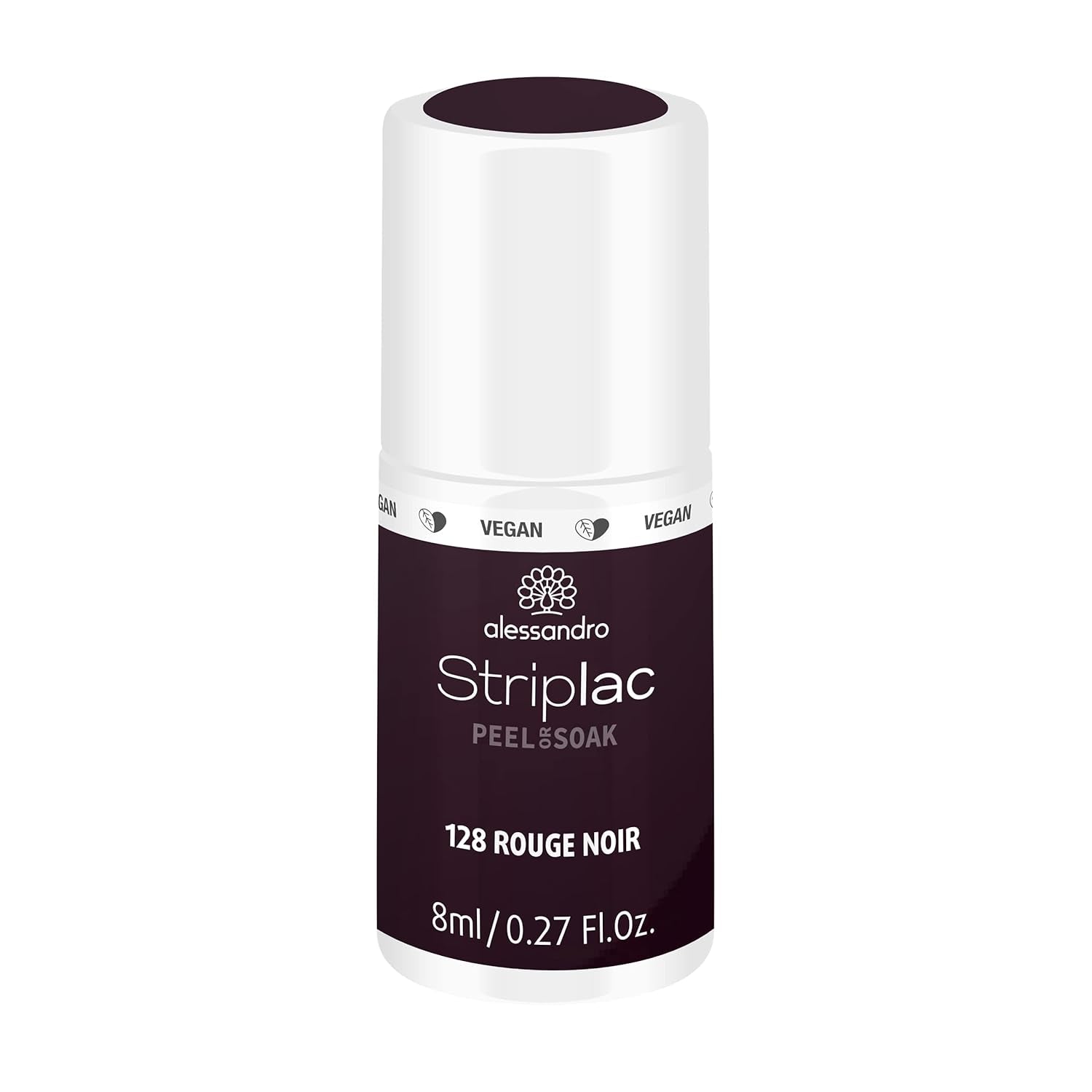 Oja UV alessandro Striplac Elegant Ruby – Delicată și de lungă durată – Îndepărtare ușoară datorită tehnologiei de îndepărtare peel-off – Vegană și cruelty-free – 8 ml