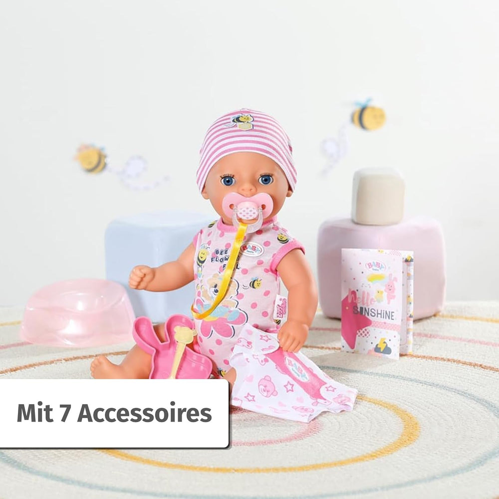 BABY Born Lena (Kleines Mädchen) 36 cm, Puppe mit 7 Funktionen für Kinder ab 1 Jahr, funktioniert ohne Batterie, große Puppe 36 cm, Puppen Naty Shop