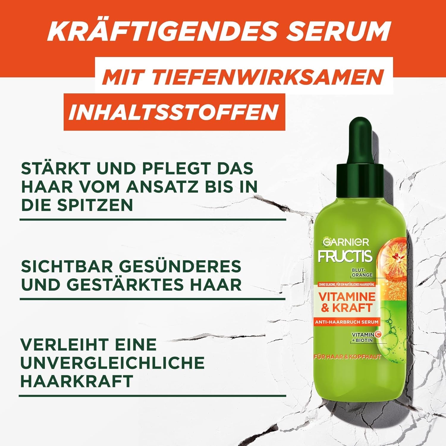 Garnier Stärkendes Serum für dünner werdendes Haar und Kopfhaut, wirksam gegen Haarausfall, 2 x 125 ml Garnier Haarpflege