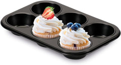 , Form 6 Muffins 18,5x27cm, schwarz Formen und Bleche zum Backen Naty Shop
