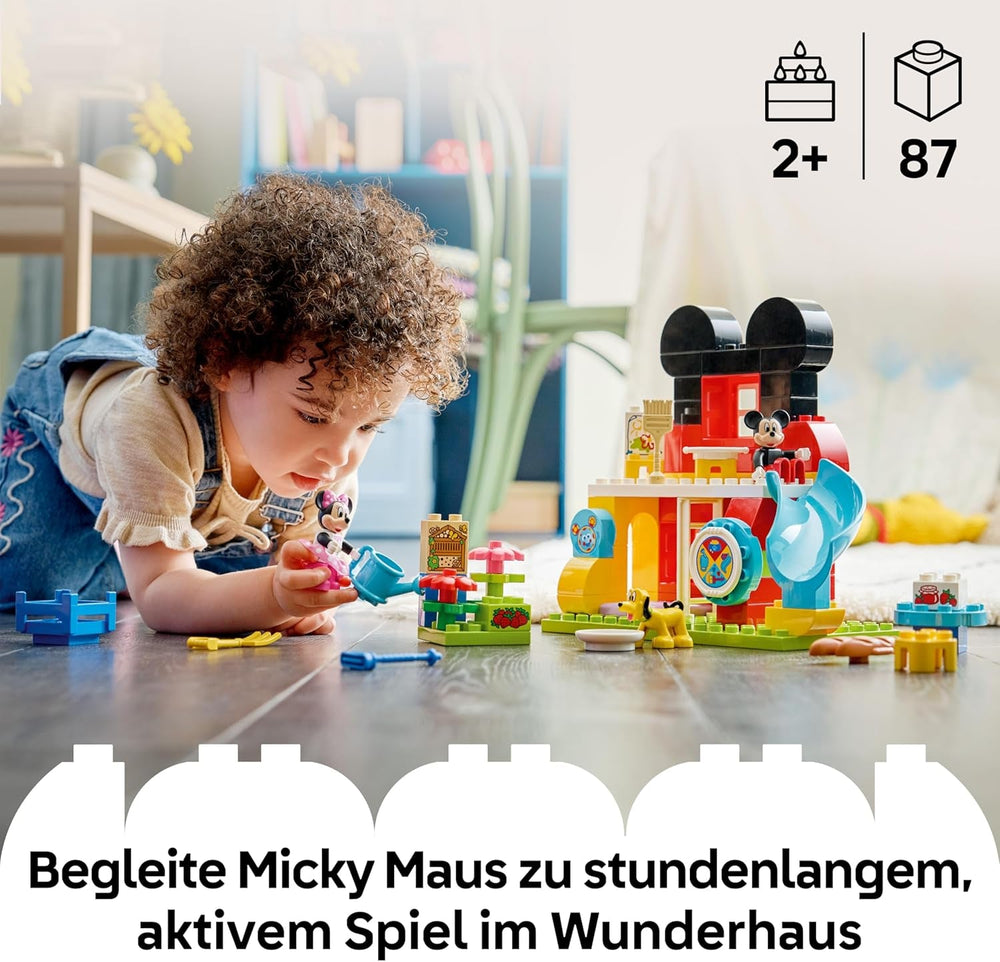 LEGO DUPLO | Micky Maus Wunderhaus mit Minnie und Pluto - Pädagogisches Feinmotorik Spielzeug für Kleinkinder - inkl. 3 Figuren & Toodles - Geschenk für Jungen & Mädchen ab 2 Jahren - 10465