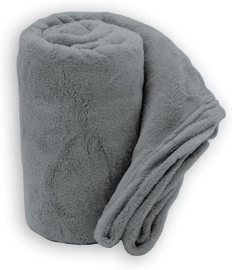 Weiche Decke | Kariert | Soft-Touch | 130 x 160 cm | Puderdecken und Steppdecken Naty Shop Perlgrau 130X160