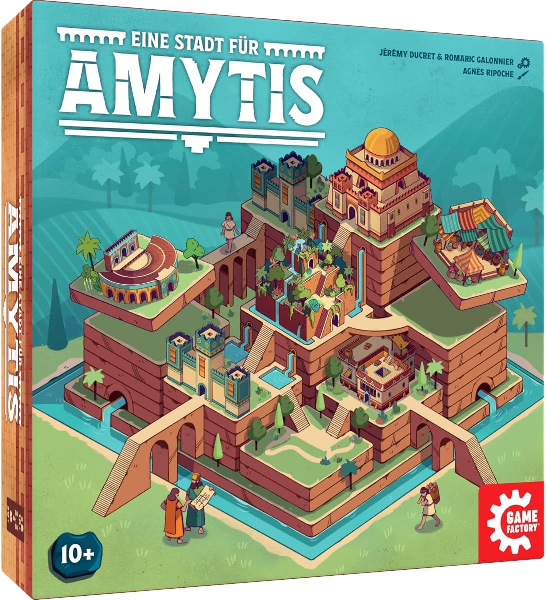 Game Factory 646044 Un oraș pentru Amytis, joc captivant de dueluri, joc tactic pentru 2 jucători cu vârsta de la 10 ani în sus, joc de societate pentru 2 jucători, joc de petrecere