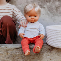 Miniland Babypuppe europäischer Junge 38cm-31051