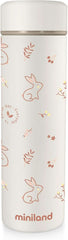 Miniland NATUR THERMOS BUNNY - Thermoskanne, 450 ml für Babynahrung, mehrfarbig Zubehör Essen und Stillen Bebe Naty Shop Single Orange Natur Thermos Bunny