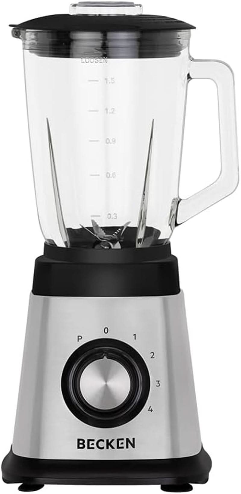 Mixer Aus Glas, 1,5 L, 1000 W, Edelstahl Mutter und Kind Naty Shop