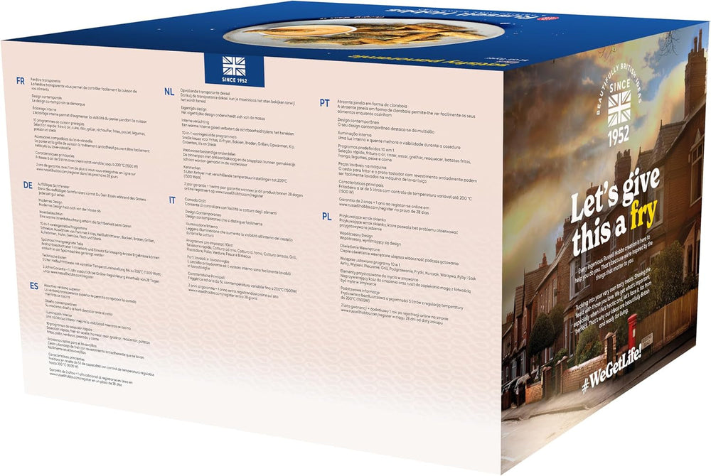 Russell Hobbs Airfryer, 5 Liter, 10 Programme, Sichtfenster Naty Shop Appliances